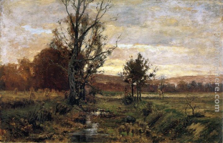 A Bleak day painting - Theodore Clement Steele A Bleak day art painting